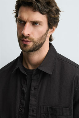 COTTON/LINEN SHIRT - Zara фото 6
