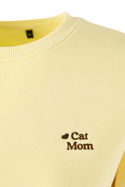 Ac?k Sar? Regular/Normal Kal?p Nak?s Detayl? Kal?n Ici Polarl? Orme Sweatshirt TWOAW26SW00200