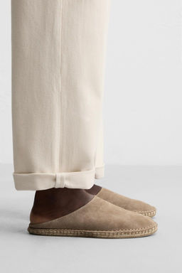 LEATHER MULE ESPADRILLES