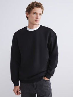 Bisiklet Yaka Erkek Sweatshirt