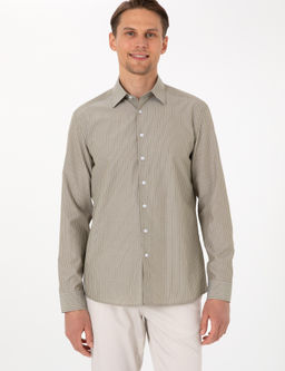 Haki Slim Fit _izgili Uzun Kollu G_mlek - Pierre cardin фото 3