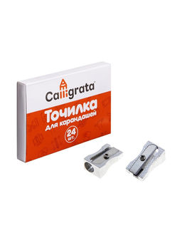 Цена за 24 шт. Точилка одинарная, металл, конус, корпус серебристый - Calligrata фото 6