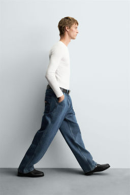 DENIM CHINO TROUSERS - Zara фото 7