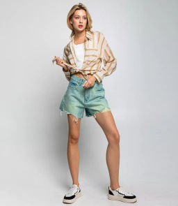 Рубашка #КТ21020 (1), бежевый - Dommod фото 4