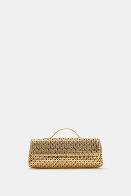 BOLSO SOBRE TRENZADO / Oro - Zara фото 3