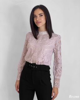 Блузка Велма (пудровый) - Nadi bordo фото 2