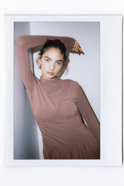 Vestido drapeado de punto - H&m фото 6
