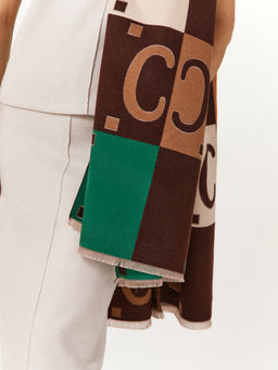 в составе ШЕРСТЬ  и КАШЕМИР Большой, мягкий, теплый  двусторонний палантин - Tantino фото 7