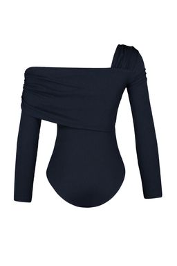 TRENDYOLMILLA Zumrut Yesili Asimetrik Yaka Drapeli Fitted/Vucuda Oturan Burumcuk C?tc?tl? Orme Body TWOAW23BD00043 фото 16