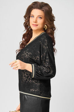 Джемпер FITA 20722 черно-золотистый