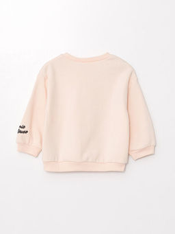 Bisiklet Yaka Uzun Kollu Minnie Mouse Bask?l? K?z Bebek Sweatshirt - Waikiki фото 2