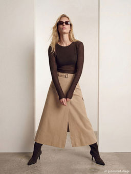 Beli Kemerli Kargo Etek