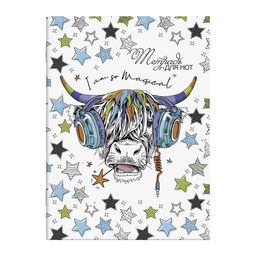 Тетрадь для нот 8 л. арт. 57267 ВОЛШЕБНЫЙ БЫК /А4, белый офсет, мягкий переплёт (2 скобы), облож.- о