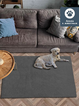 Коврик НАНОХЛОПОК SHAHINTEX 100х150 серый 03 S фото 5