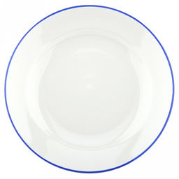 Тарелка мелкая фарфоровая Озеро д175мм, h25мм, гладкий край, отводка краской (Россия)