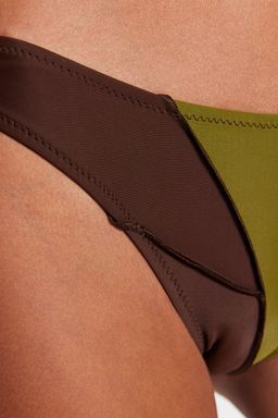 Yesil-Kahve Colour Block Normal Paca Bikini Alt? TBESS23BA00174