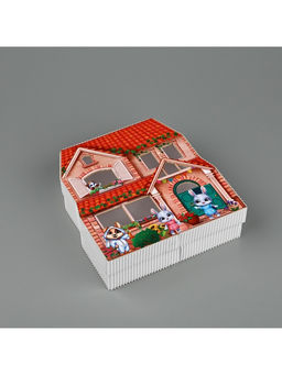 Коробка подарочная «Весёлые зверята», 17×17×5 см