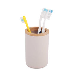 Стакан для зубных щеток п/эт. "Бамбук" (бежевый)