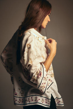 Camisa en mezcla de lino - H&m фото 6