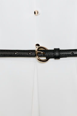 VESTIDO MIDI CINTUR?N / Blanco roto - Zara фото 9