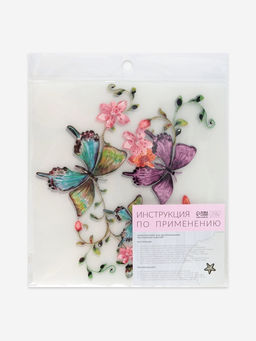Цена за 5 шт. Термонаклейка Бабочки, 19?17.5 см,