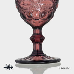 Бокалы для вина Magistro Ла-Манш, 250 мл, набор 2 шт., стекло, розовые  фото 3