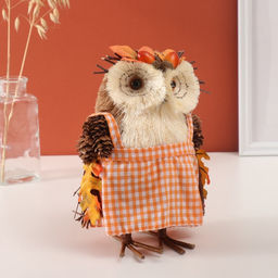 Фигурка «Сова в сарафане в осеннем венке», 21×13×15 см