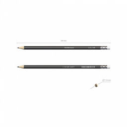 Цена за 12 шт. Чернографитный карандаш ErichKrause Jet Black, шестигранный , с ластиком, HB (в коробке по 12 шт.)  фото 4