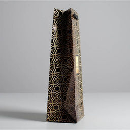 Пакет подарочный ламинированный под бутылку, упаковка, Best wishes, 13×35×10 см