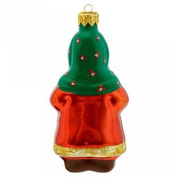 Елочная игрушка фигурка стеклянная Девочка зимой-1 5,6х3,7х12см, ручная художественная роспись, подарочная упаковка (Россия) - Домашняя мода фото 2