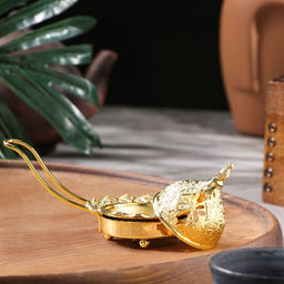 Курильница для благовоний порошковых и конусов «Колесница», кремовая, 7×12.5 см