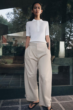 PANTAL?N CHINO TRABILLAS ZW COLLECTION / Piedra - Zara фото 5