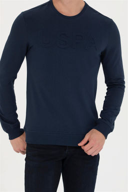 U. S. Polo Assn / Мужской темно-синий базовый свитшот - U.s. polo assn фото 6