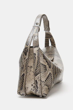 LEATHER ANIMAL PRINT HANDBAG - Zara фото 4