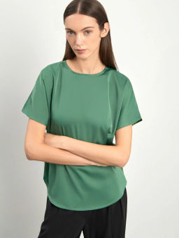 Блуза в оттенке луговой зелени - Emka фото 3