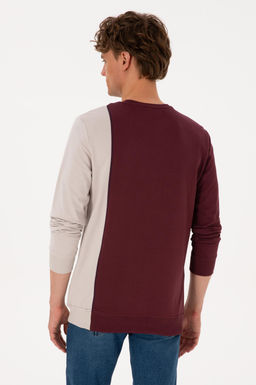 Erkek Bordo Sweatshirt