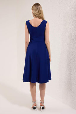 TRENDYOLMILLA Siyah A-Kesim Dokuma Midi Elbise TPRAW25EL00183  фото 4