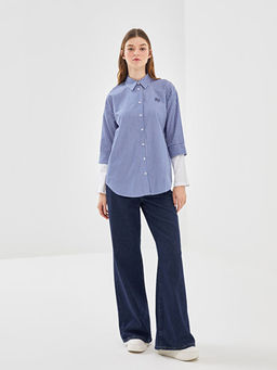 ?izgili Oversize Kad?n G?mlek Tunik