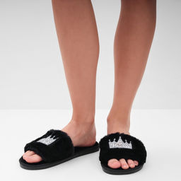 Тапочки женские с открытым носом LoveLife, размер 38-39, чёрные