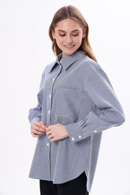 Рубашка KaVari 4018 молочный в полоску  фото 3