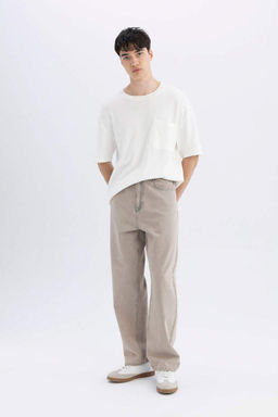 Джинсовые брюки Baggy Fit с широким узором и нормальной талией, широкие брюки - Defacto фото 4