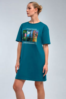 Арт. 4139 Туника женская 44-54 (6 шт) Цвет:изумруд