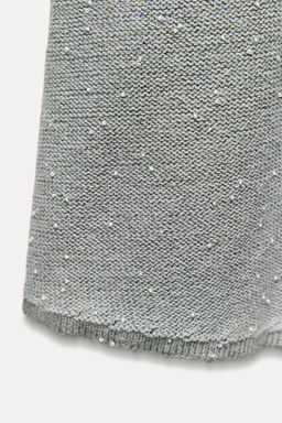 KNIT MIDI SKIRT WITH BEADING - Zara фото 6