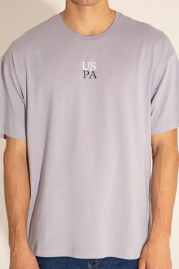 Серая удобная футболка с круглым вырезом Неожиданная скидка в корзине