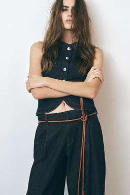 FITTED DENIM WAISTCOAT Z1975 - Zara фото 2