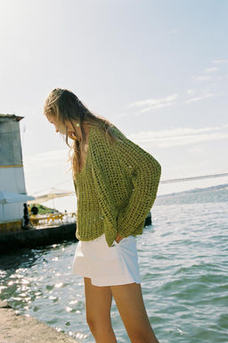 RIBBON KNIT CARDIGAN - Zara фото 3