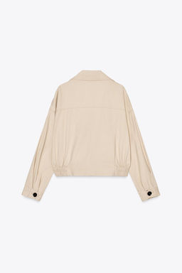 CROPPED JACKET WITH ELASTICATED HEM - Zara фото 6