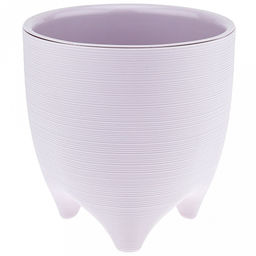 Горшок для цветов пластмассовый Де Коста 2,25л, д16см, h16см, со вставкой, на ножках, сиреневый (Россия)