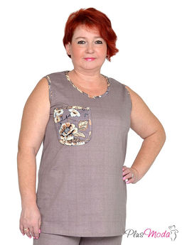 Майка Модель №1509 размеры 44-84 - Plusmoda фото 3