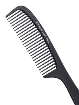 Kristaller Профессиональный гребень для волос редкозубый с ручкой 06931, карбон, черный, 20,5 см